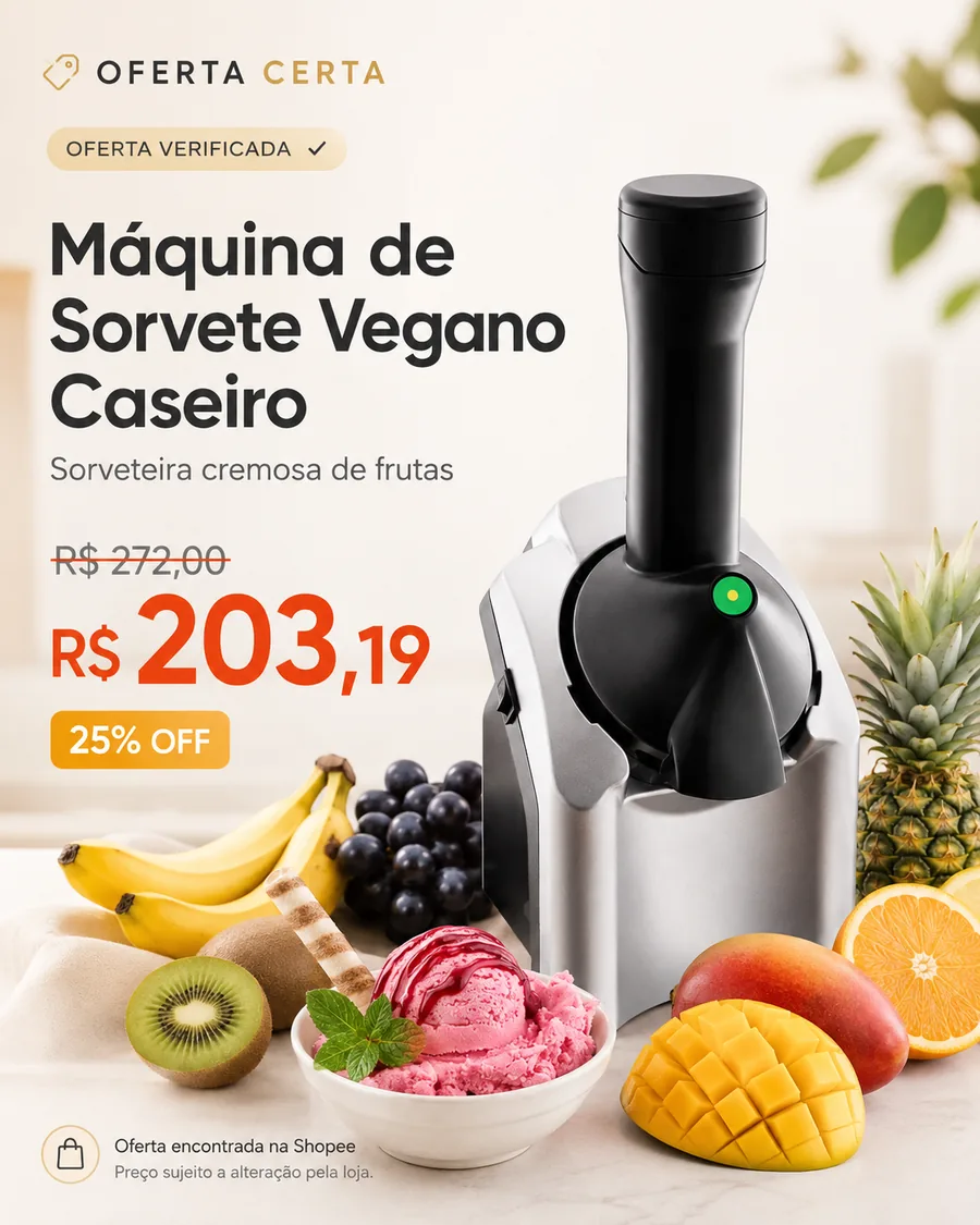 Card de oferta verificada: produto, preço original, preço promocional e desconto.