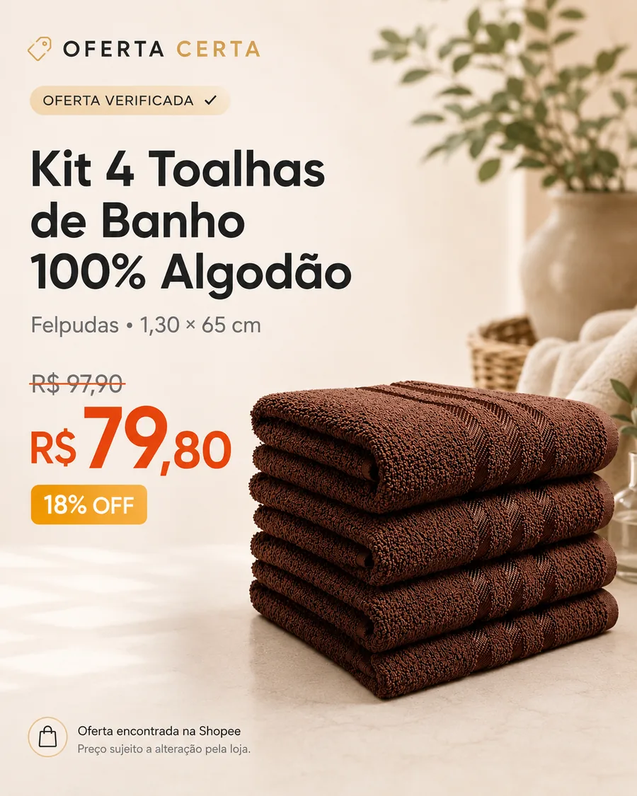 Card de oferta verificada: produto, preço original, preço promocional e desconto.